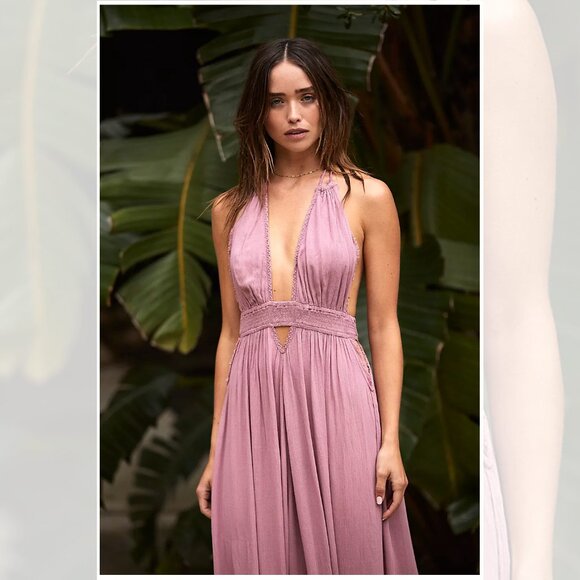 Free People NWT RARE Look Into The Sun Maxi Dress Endless Summer - Picture 2 of 12